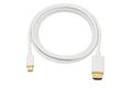 Mini Display Port to HDMI Adapter Cable, White, 1.8M Length, Display Connector, HDTV/Monitor/Projector