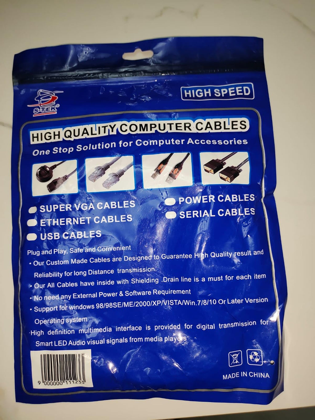 USB 2.0 Cable, Type A Male to Type B Male Printer Cable – High Speed 480Mbps, Compatible with Printers, Scanners & External Hard Drives, 1.8 Meter (6 Feet)