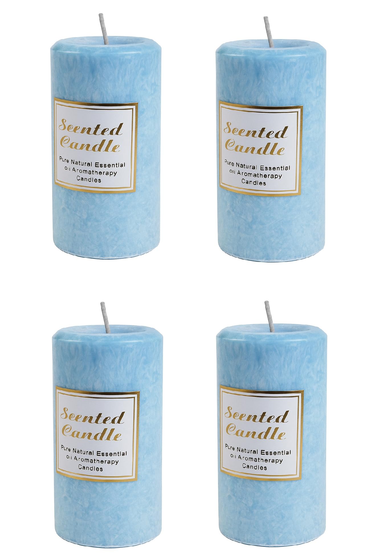 Scented Candles Gift Set for Home Decor - Aromatherapy for Home, Spa, Yoga – Stress Relief, 4pcs Wax Candle with Long-Lasting Fragrance
