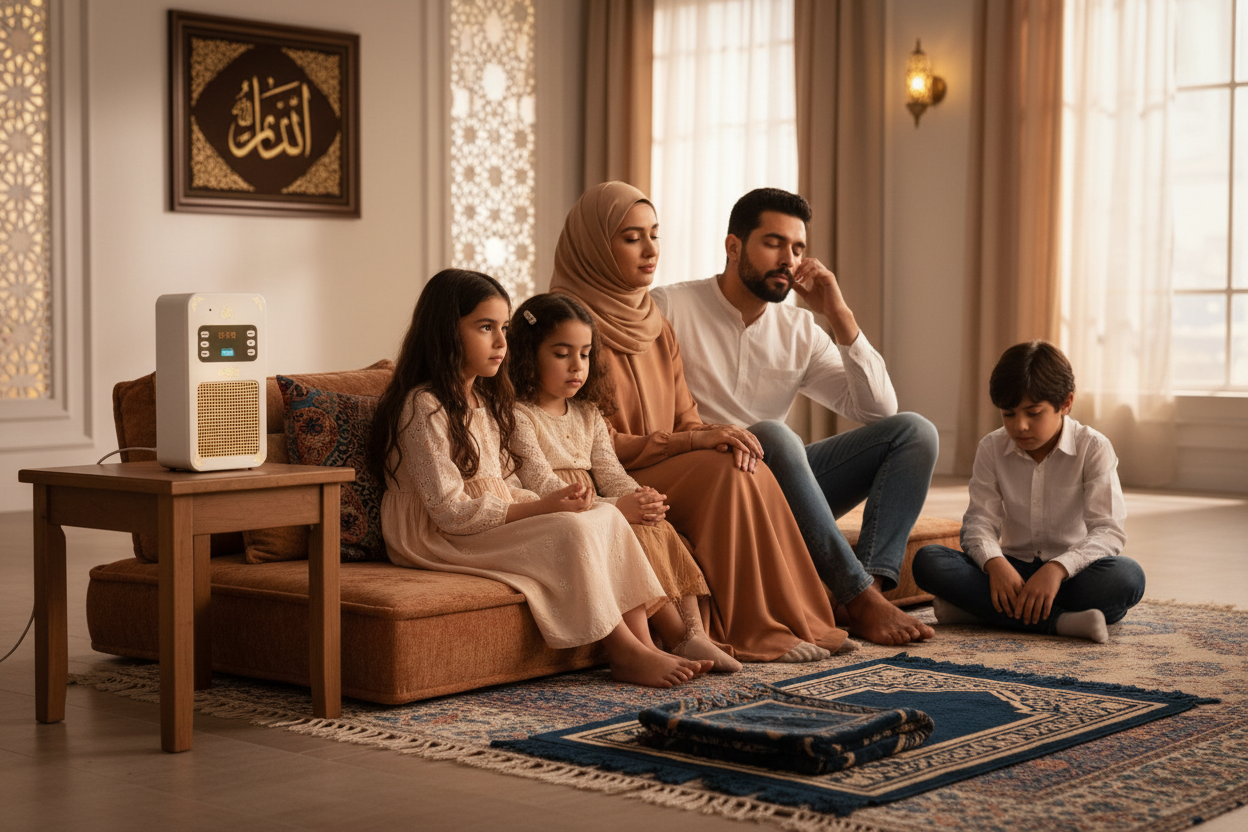 Speaker Qur’an – Digital Quran Speaker with App Control, Bluetooth, Night Light & Full Qur’an Recitation