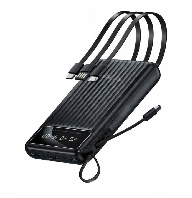 20000mAh Power Bank with Built-in Cables Dual Input