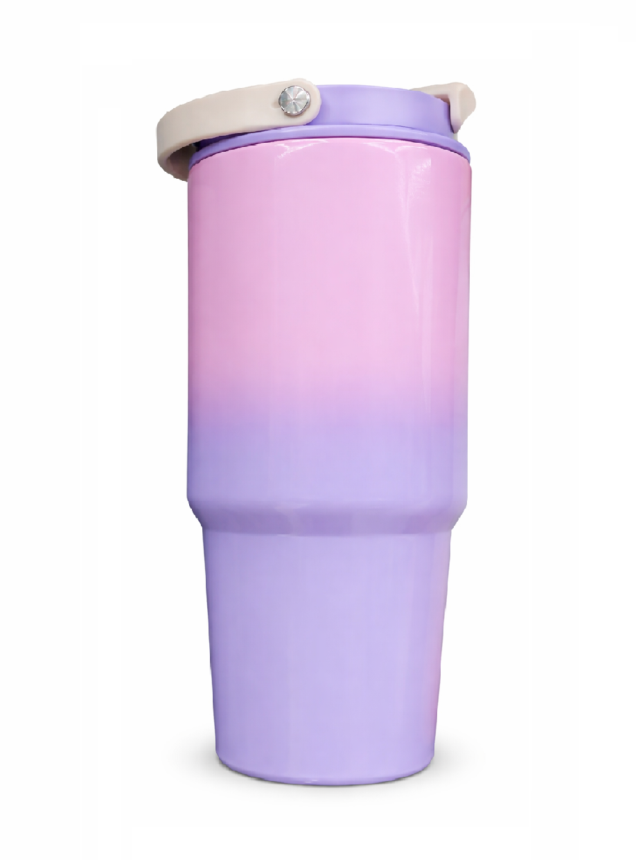 Insulated Steel Tumbler with Handle & Lid