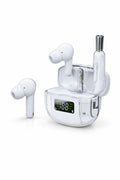 Wireless Earbuds with LED Display, White, Bluetooth Earphones with Charging Case