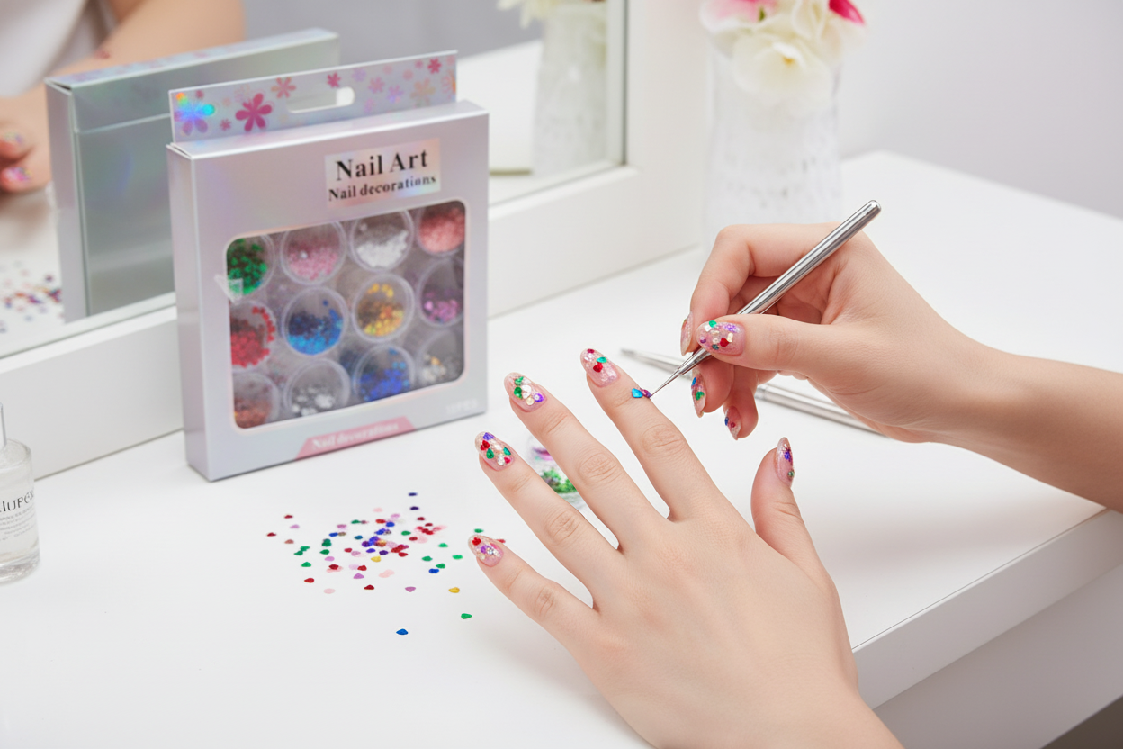 Professional 12 Pcs Nail Art Decoration Kit - Pack of 2 sets