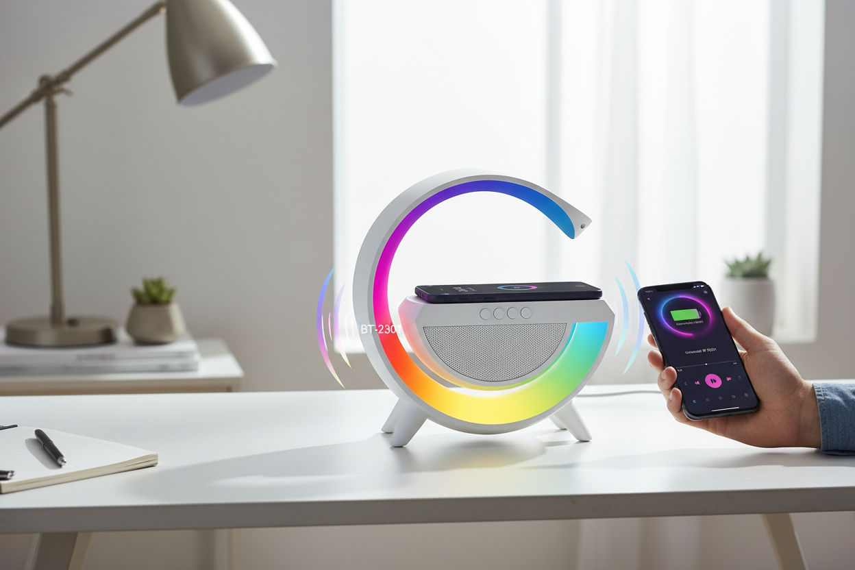 LED speaker with all features being used