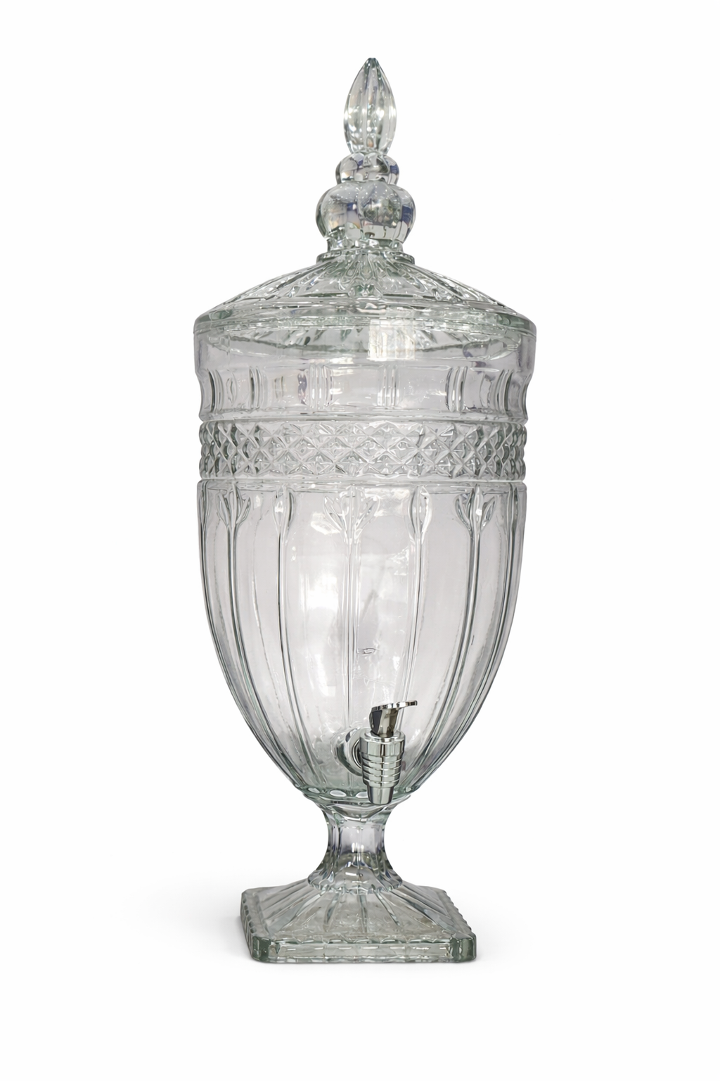 Elegant Crystal Glass Beverage Dispenser 5.5L