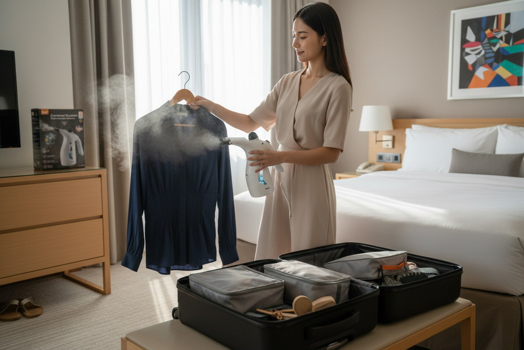 Using garment steamer while traveling